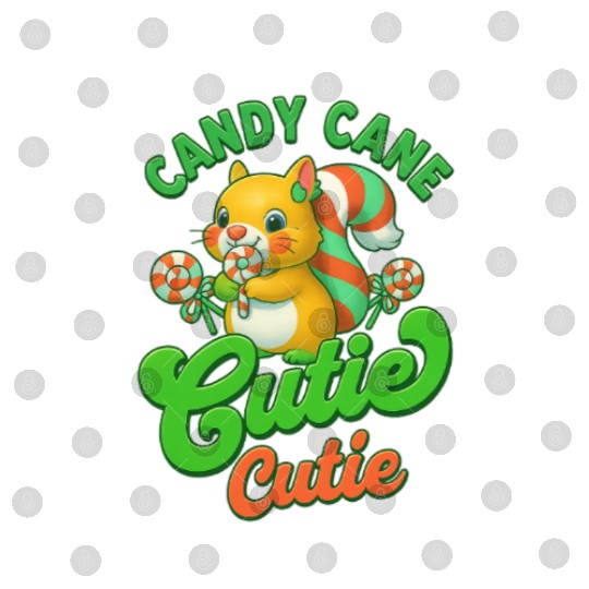 Candy Cane Cutie – Sweet Squirrel Holiday Design Digital Files