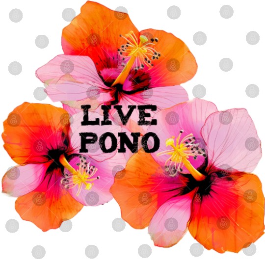 Live pono pink orange hibiscus flowers oahu maui Digital Files