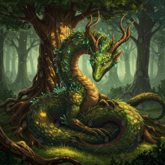 Enchanted Forest Serpent Design Digital Files
