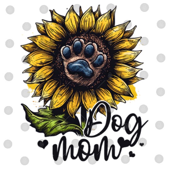 Dog Mom Sunflower Dog Lover Digital Files