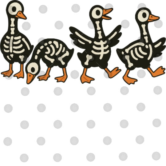 Funny Goose Skeleton Halloween Spooky Digital Files