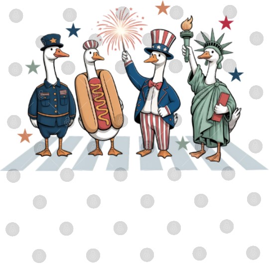 Patriotic Goose 4th of July Silly Goose Digital Files