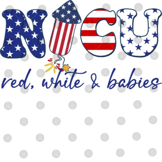 NICU Patriotic Red White Babies Digital Files