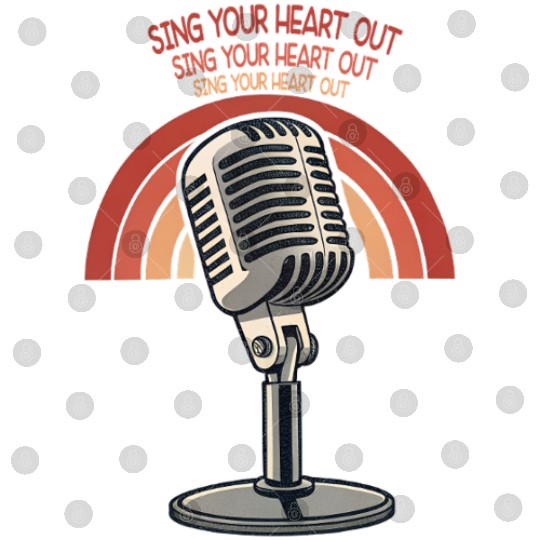Sing Your Heart Out Microphone Crooner Retro 50s Digital Files
