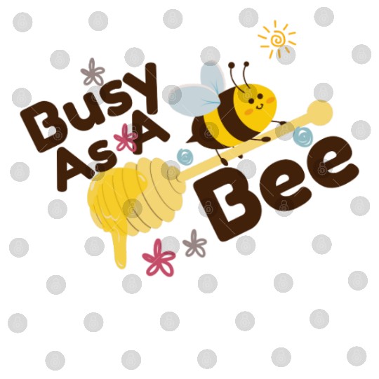 "Busy As A Bee" – Cute Animal Motivational Sticker Digital Files