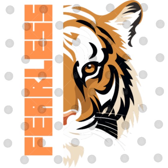 Fearless Tiger Graphic Digital Files