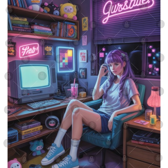 Y2K Gamer Girl Vibes – Retro Tech & Neon Room Aest Digital Files