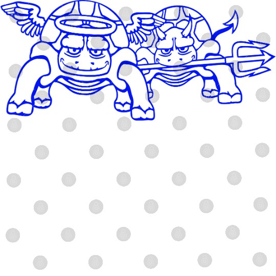 2 Turtles Conscience Team Devil Angel Evil Good Digital Files