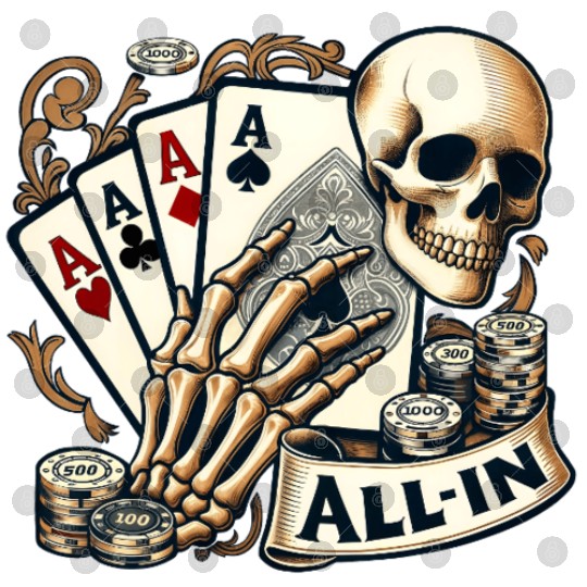 Casino Cards Gambling Skeleton Hand Gothic Digital Files