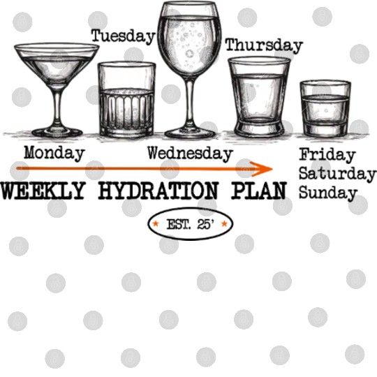 Funny Drinking Schedule Cocktail Humor Gift Digital Files