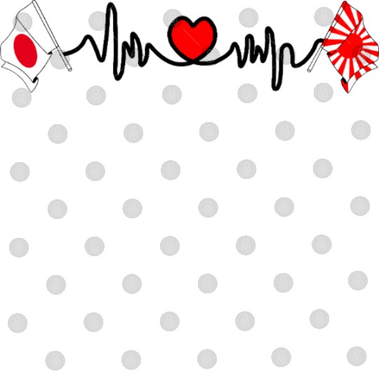 Heartbeat with Japan & Rising Sun Digital Files