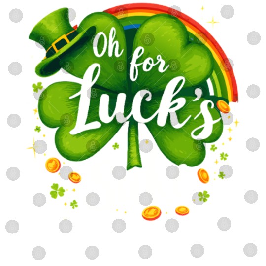 Funny Shamrock Clover Design Digital Files