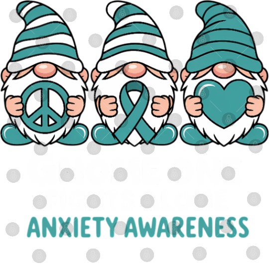 Anxiety Awareness Gnome One Fights Alone Wear Digital Files