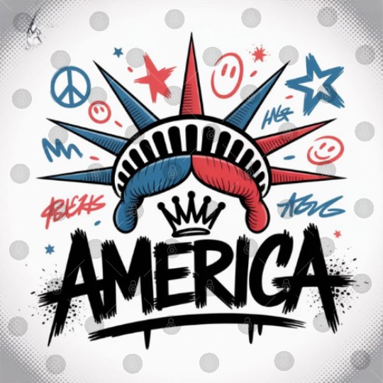 Statue of Liberty USA Graffiti Zero Limit Brand Digital Files
