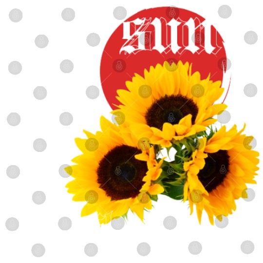 Japanese sun flower Dark Fantasy Digital Files Design