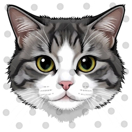 Realistic Cat Face – Feline Charm in Every Detail Digital Files