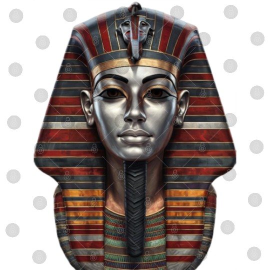 Ancient Egyptian Funerary Mask With Silver Face Digital Files