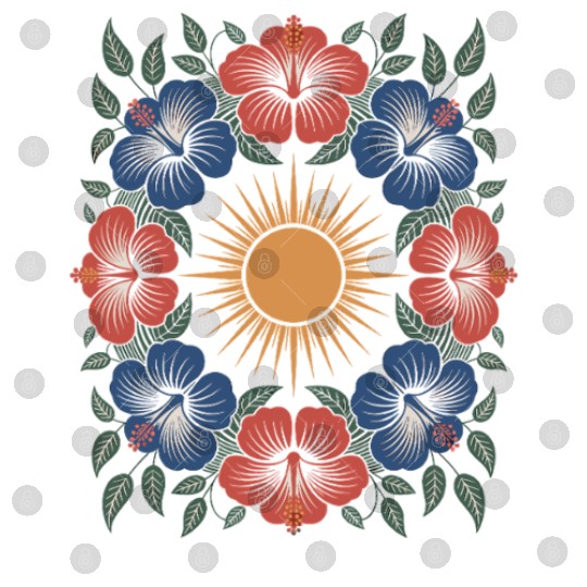 Summer Hibiscus Flower Digital Files