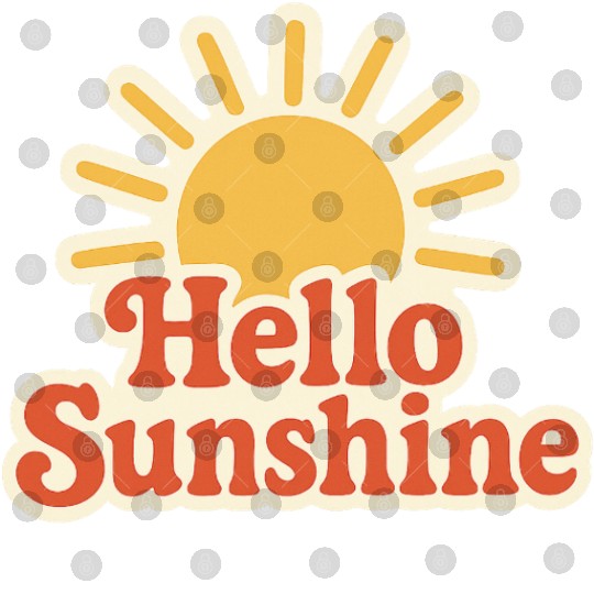 Sunrise Hello Sunshine Illustration Digital Files