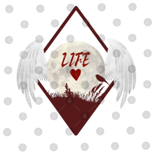 Moonlit Heart with Angel Wings (LIFE) Digital Files