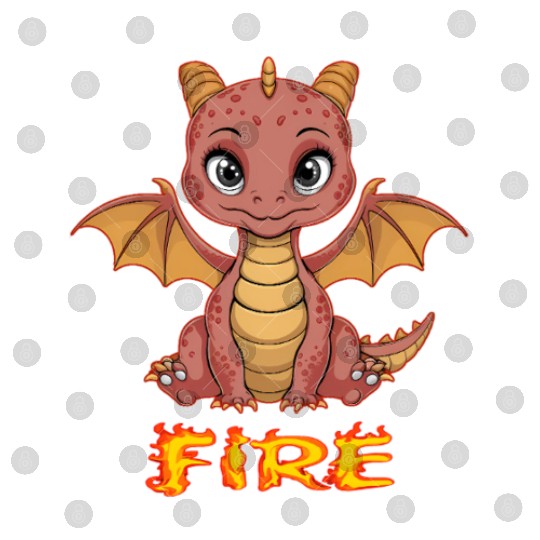 Little Pink Dragon - Just A Little Cute And Fire Digital Files