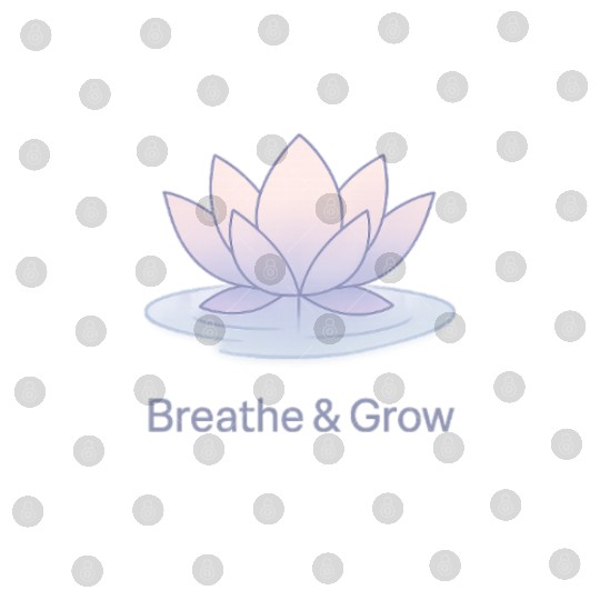 Breathe & Grow – Calm Lotus Minimal Design Digital Files