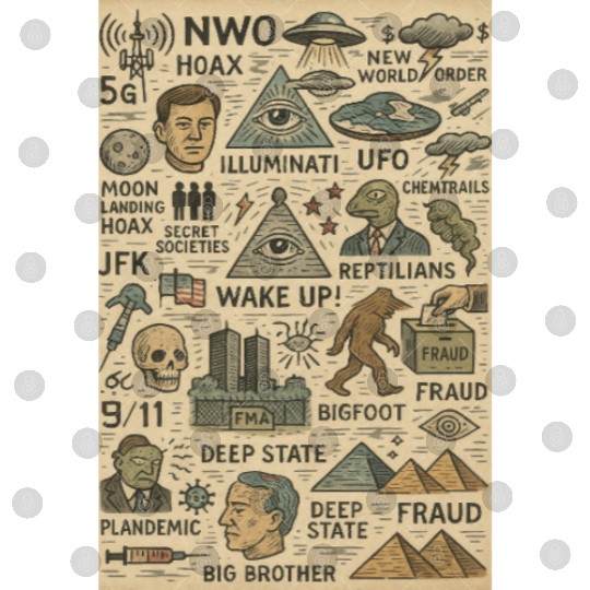 Vintage Conspiracy Theory Icons Digital Files