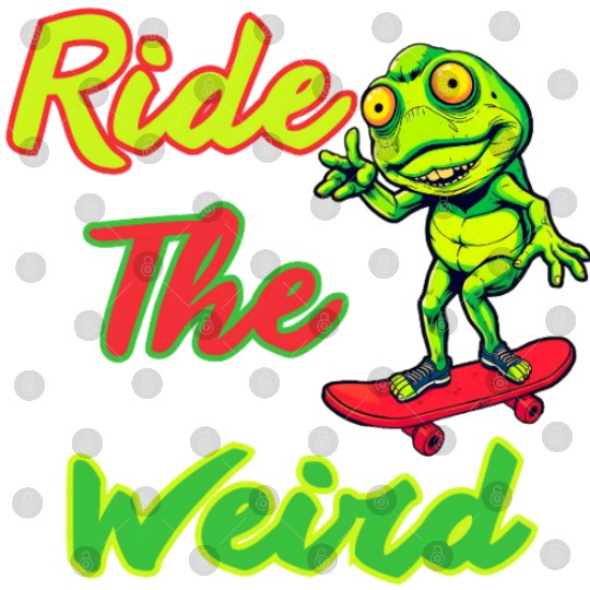 Ride the Weird, Frog, Funny, Digital Files Design ,