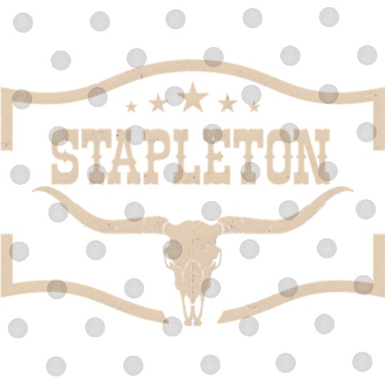 Classic Stapleton Cow Name Vintage Bull Skull Digital Files