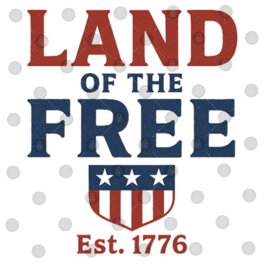 Land of the Free Patriotic Badge Digital Files