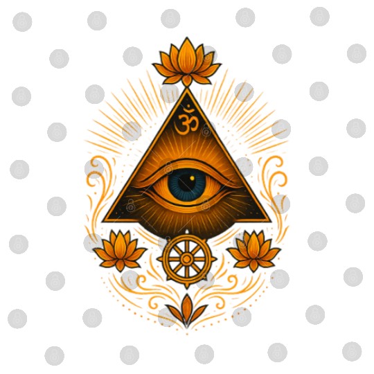 Third Eye with Lotus and Om Symbol Glow Digital Files