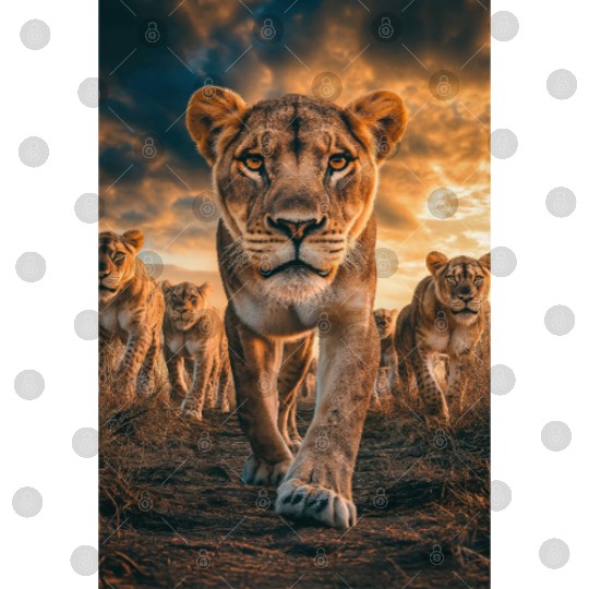 Fearless Lioness Leading the Pride Digital Files