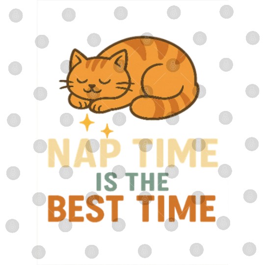 Cute Sleeping Cat Nap Time Design Digital Files