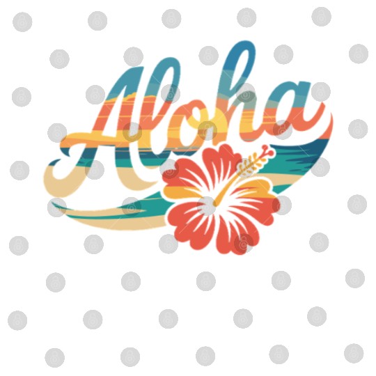 Aloha Hibiscus Tropical Vibes Sunset Beach Digital Files
