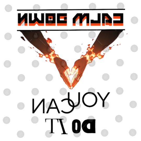 calm down,you can do it! cool reverse typography Digital Files