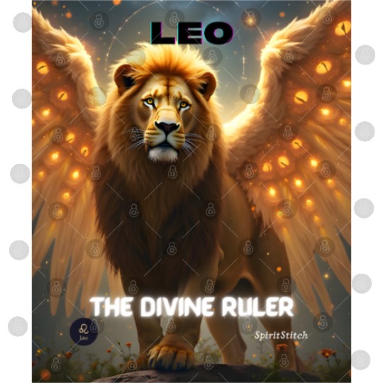 Leo the Divine Ruler with Angel Wings Digital Files