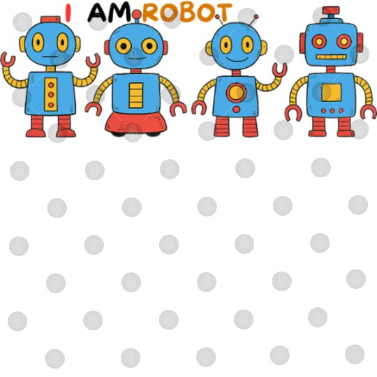 Playful Robot Illustration for Kids Digital Files