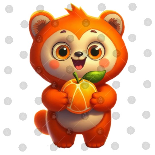 Bear with orange Digital Files