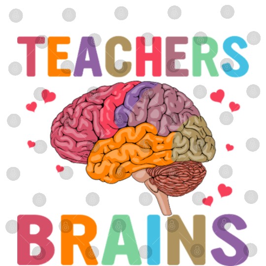 Anatomy Teacher Love for Brains - Colorful Design Digital Files