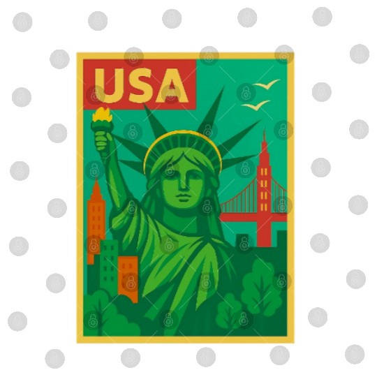 Iconic Statue of Liberty Urban Artwork  Digital Files