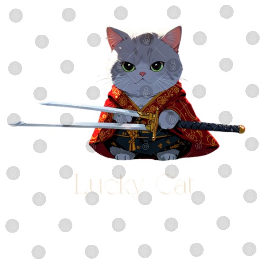 Mythic Warrior Cat with Swords Digital Files