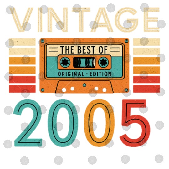 Vintage Cassette Tape 2005 Design Digital Files