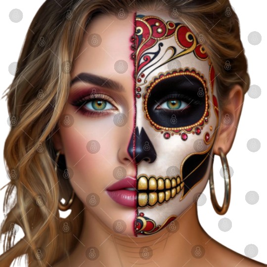 Intricate Sugar Skull Face Art Digital Files