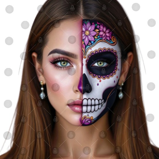 Day of the Dead Sugar Skull Face Art Digital Files