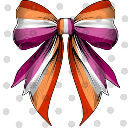 Coquette Bow Lesbian Pride Flag LGBTQ Digital Files