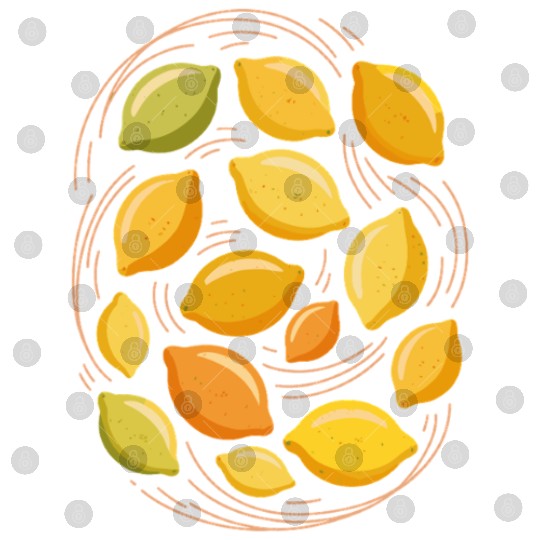 Lemon Pattern for Citrus Lovers Digital Files