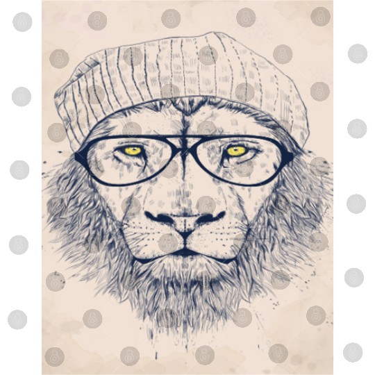 Hipster Lion Best Selling Top Store Popular Digital Files