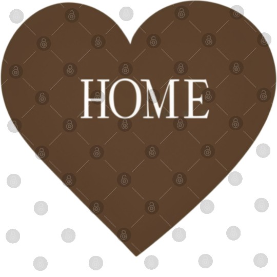 Heartfelt ‘HOME’ Design – Cozy Brown Heart Graphic Digital Files