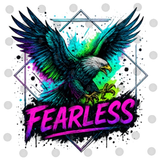 Fearless Eagle Neon Design Digital Files