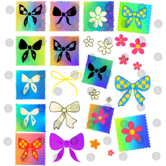 Pastel Aesthetic Stam Y2K Cute Girly Coquette Bow Digital Files